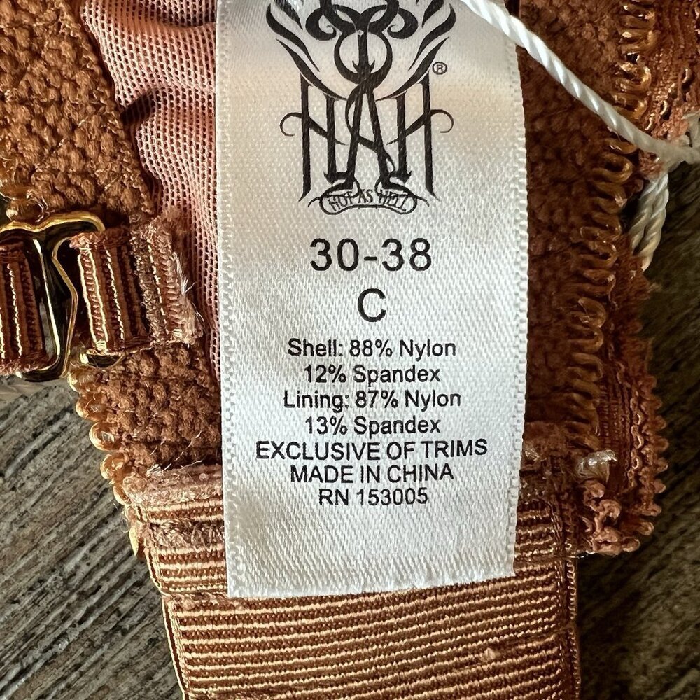NWT $88 HAH Free People 2-Timer Bra 30-38C fits 30C 32C 34C 36C 38C Brown Sugar - Picture 12 of 16